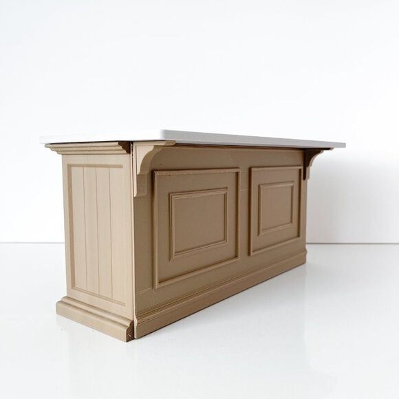 Barbie Integrity Doll Oak Kitchen Island 1:6 Scale 3 Matched Chairs 3D Printed - Picture 2 of 14